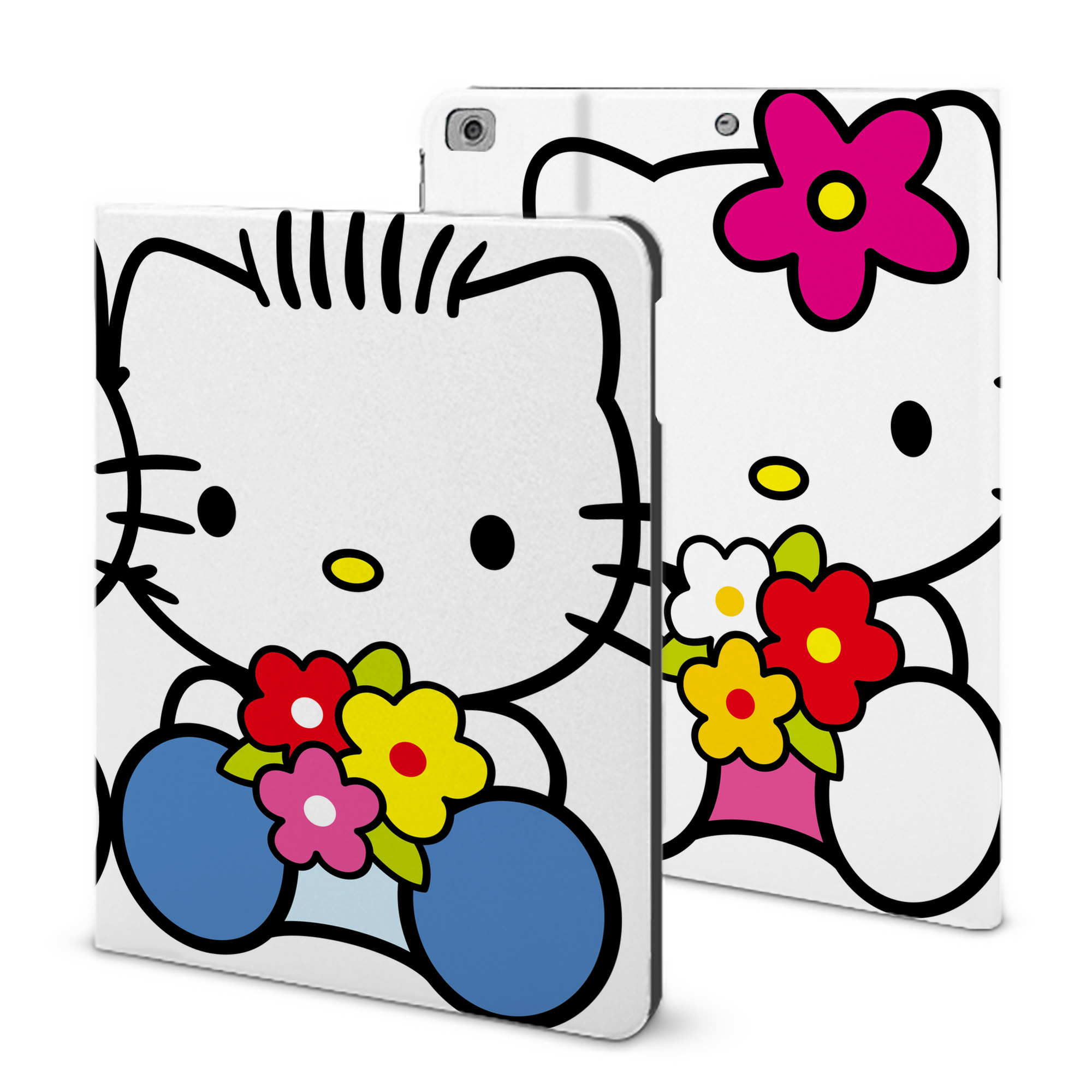 （画像用） Hello Kitty ハローキティ IPad ケース ブック型 PUレザー TPU 耐衝撃 軽量 薄型 ペン収納なし 全面保護 IPad 各モデル対応